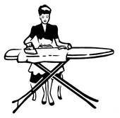 Clipart Of Woman Ironing Clothes K9289304   Search Clip Art    