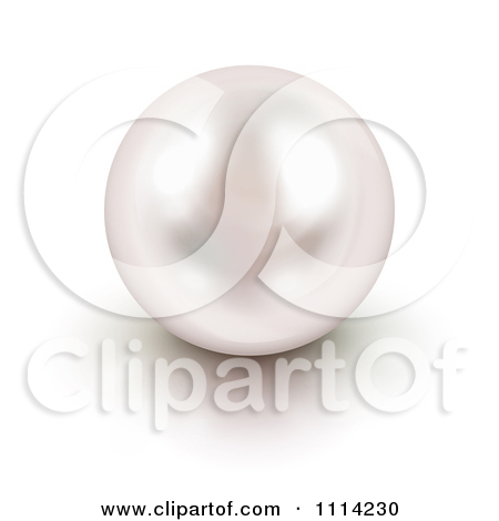 Clipart Pearl In An Open Oyster   Royalty Free Vector Illustration By