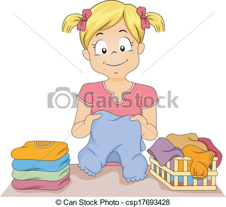 Folded Clothes Clipart Vector   Folding Clothes