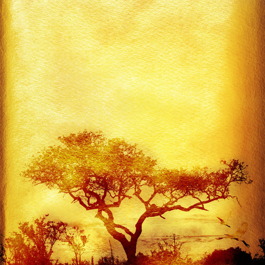 Grunge African Background With Tree By Michaelsteele On Deviantart