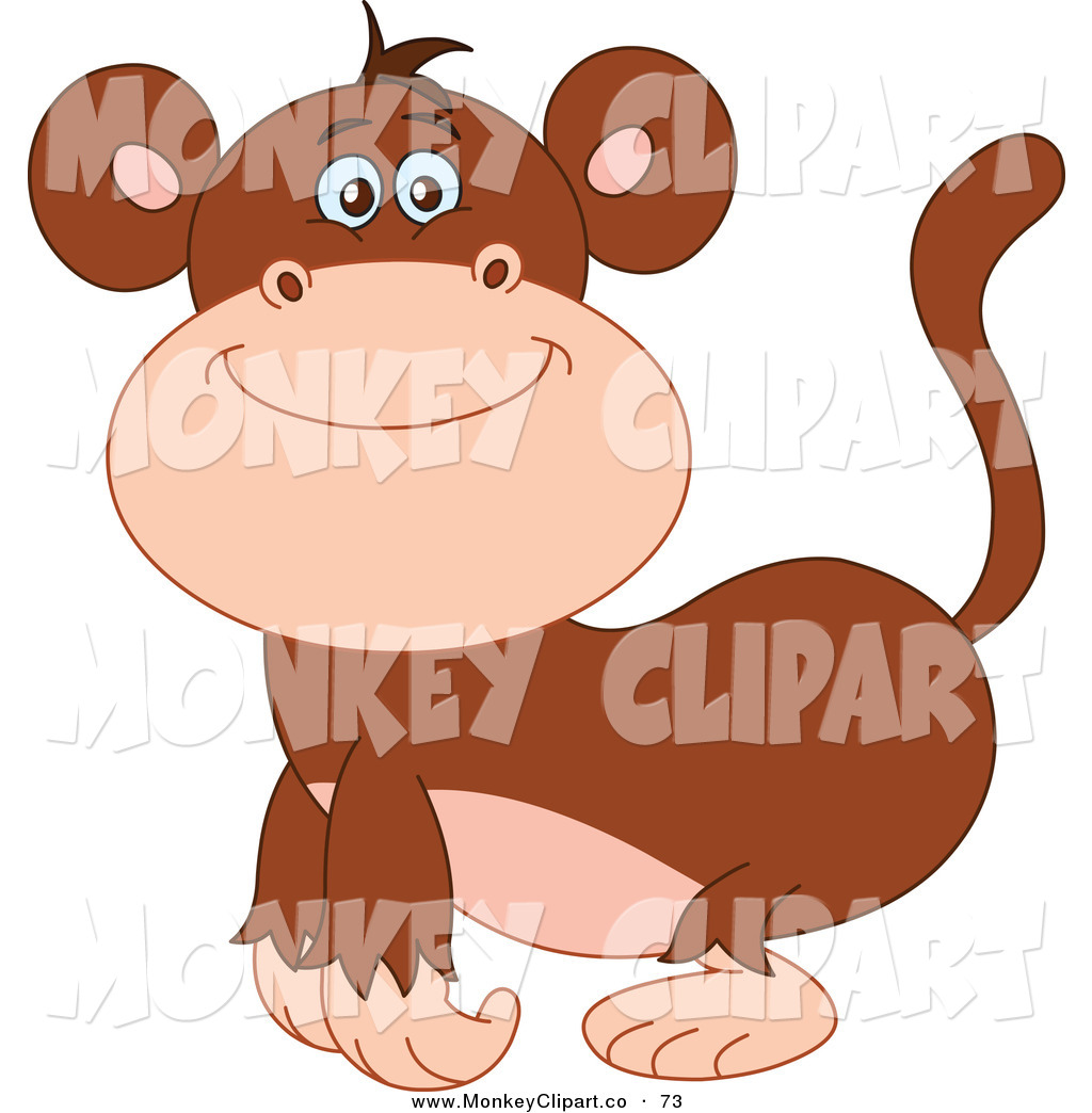 Happy Smiling Brown Zoo Monkey Monkey Clip Art Yayayoyo