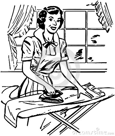 Lady Ironing 