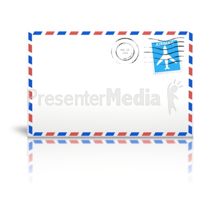 Letter Airmail Cancelled Stamp   Presentation Clipart   Great Clipart