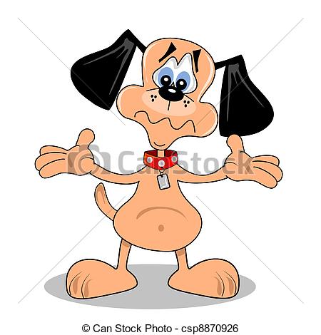 Looking Puzzled   A Cartoon Dog With A    Csp8870926   Search Clipart