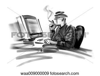 Of Drawing Black And White Illustration Computer Data Processing