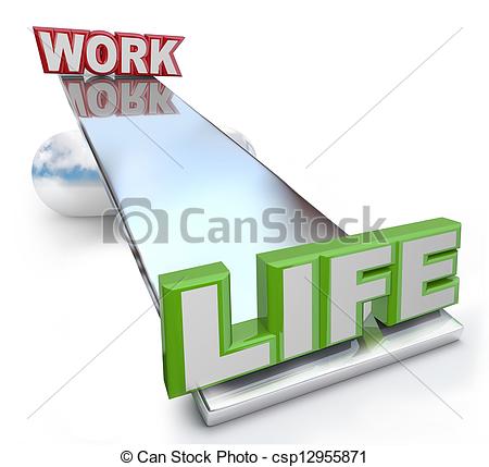 Of Work Versus Life Balance On See Saw Scale   The Words Work