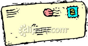     Or Letter With A Stamp And Addresses Royalty Free Clipart Picture