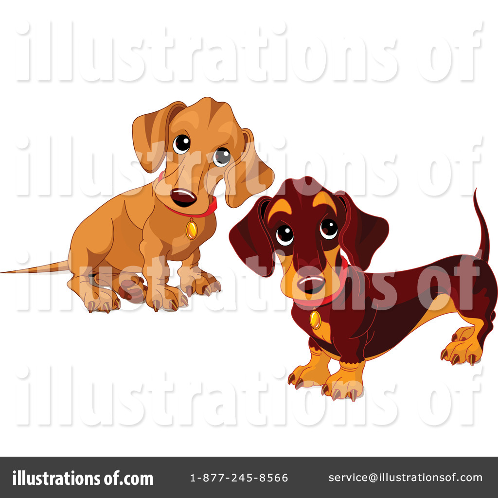Royalty Free  Rf  Wiener Dog Clipart Illustration By Pushkin   Stock