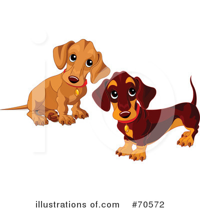 Royalty Free  Rf  Wiener Dog Clipart Illustration By Pushkin   Stock