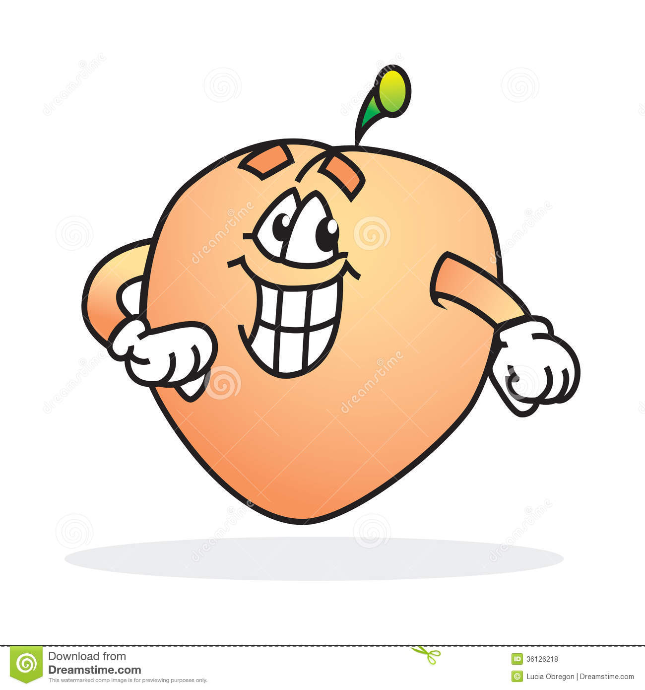 Silly Smiling Peach Royalty Free Stock Photos   Image  36126218