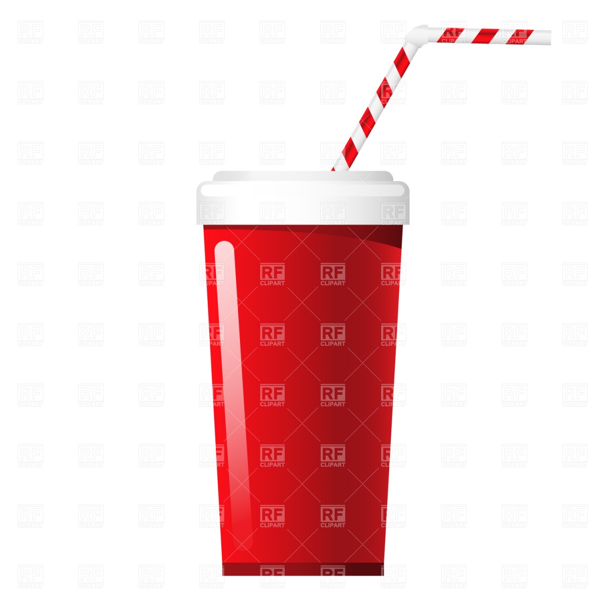 Soda And Water Clipart Fast Food Soda Cup With Stripy