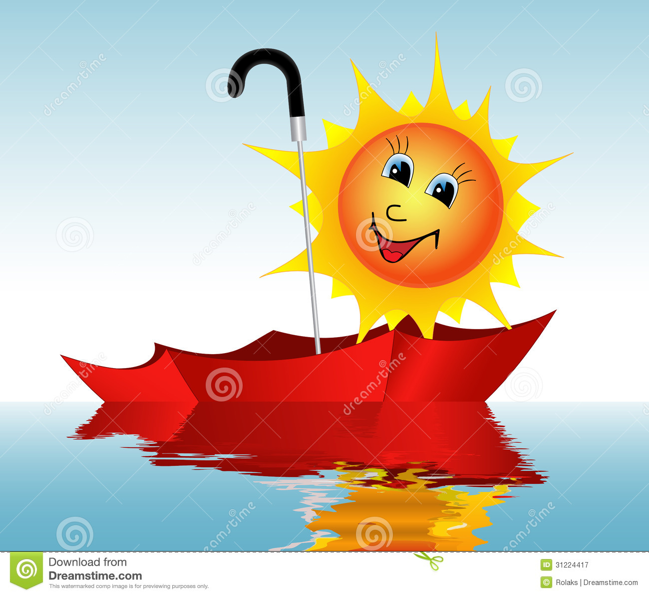 Sun In An Umbrella Royalty Free Stock Photography   Image  31224417