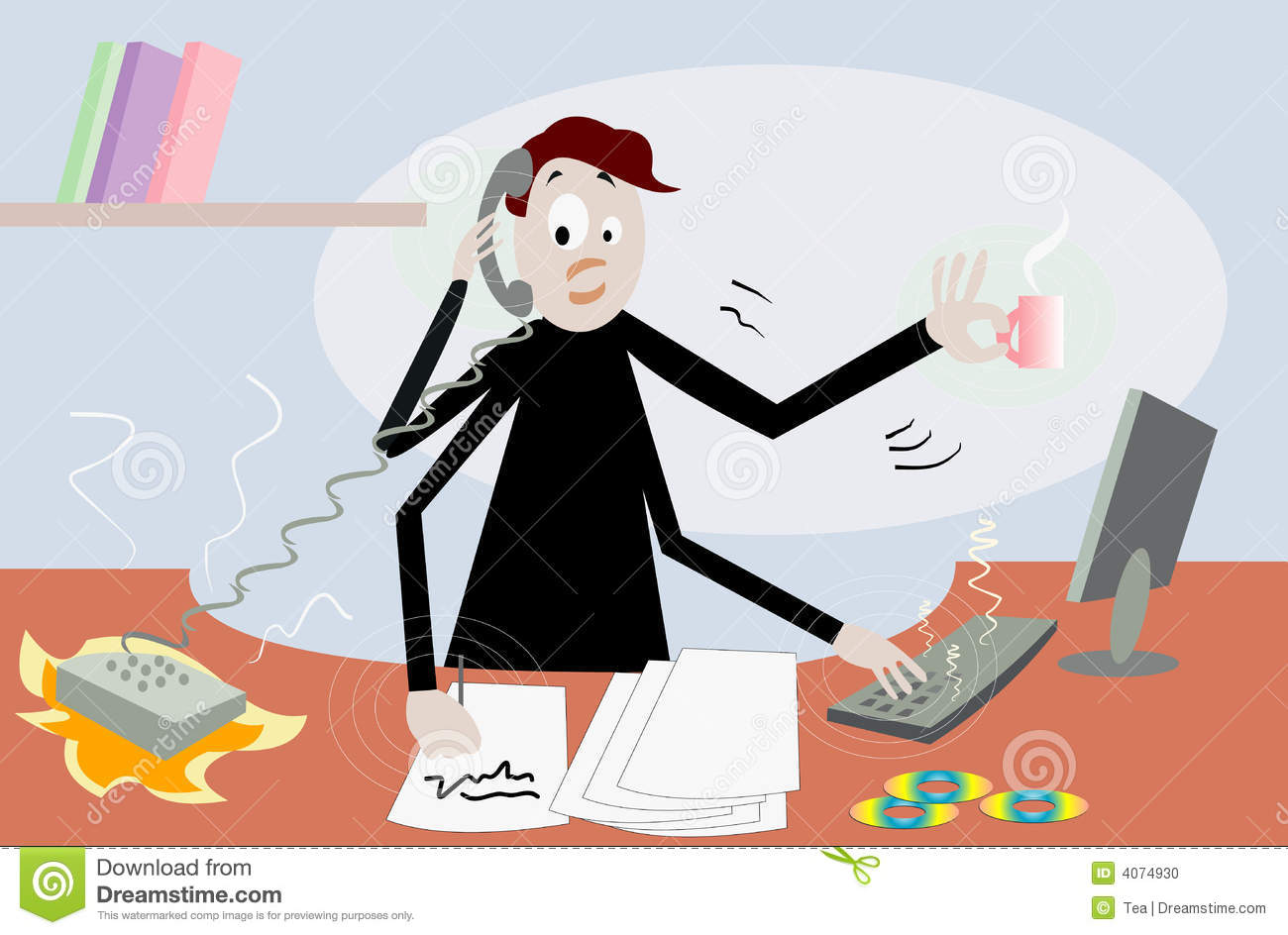 Busy Office Worker Clipart Busy Office Worker