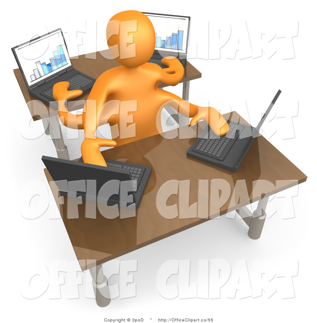Busy Office Worker Clipart Vector Clip Art Of A Busy