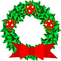 Clipart Graphics  Christmas Tree Images Santa Deer Present    