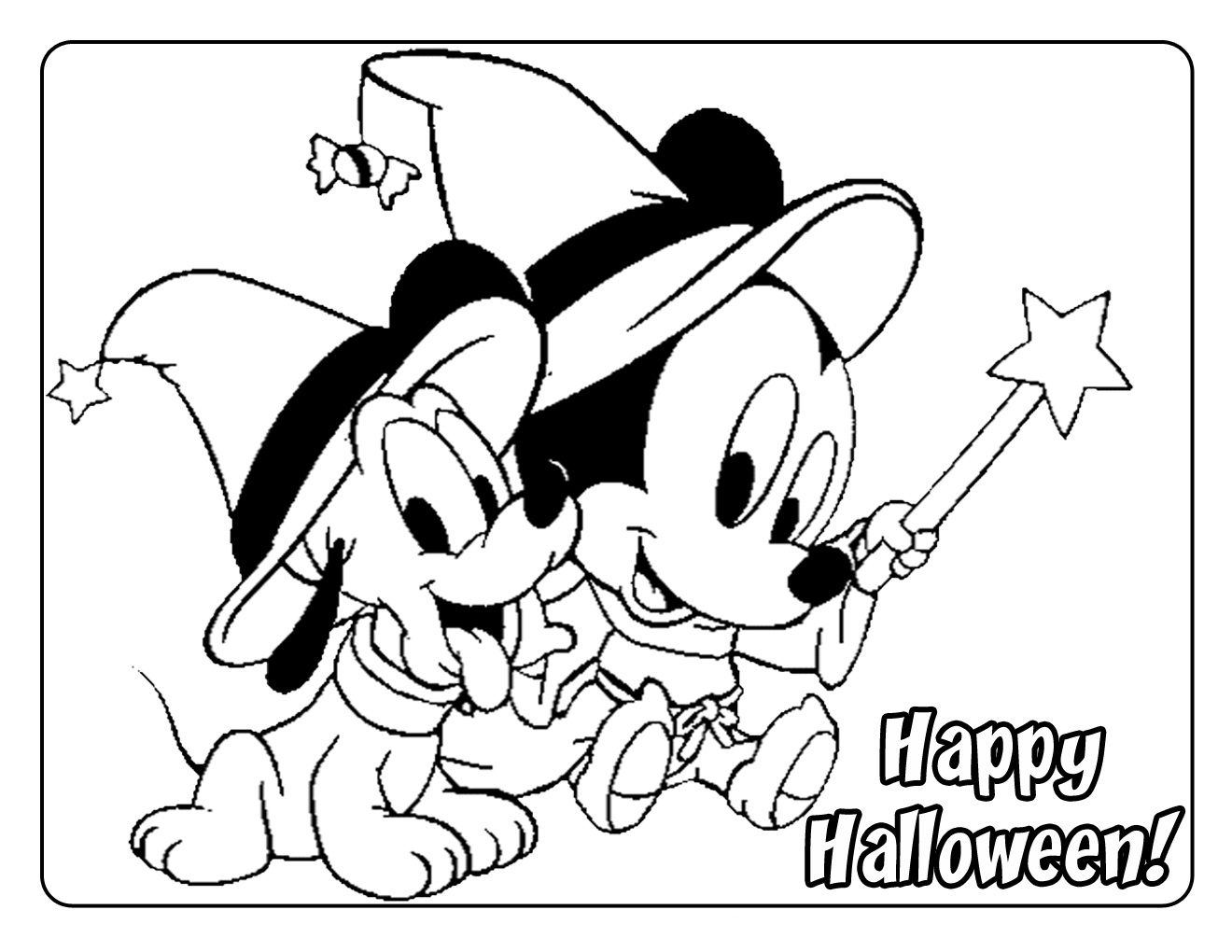Coloring Pages Of Baby Mickey Mouse And Baby Pluto Wallpaper Jpg