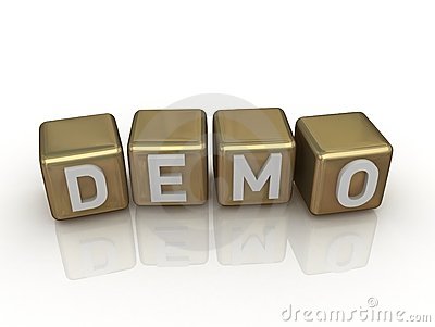 Demo Word Is On Golden Boxes