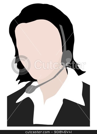 Girl From Calling Center Stock Vector Clipart Girl From Calling