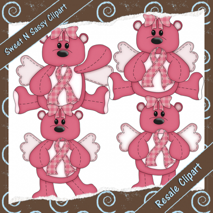 Home    Clipart    Awareness Clipart    Breast Cancer Bears Dark Pink