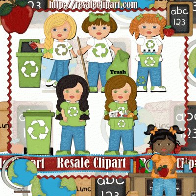 Home    Clipart    Awareness Clipart    Recycle Girls