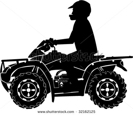 Man On Atv Stock Vector Illustration 32162125   Shutterstock