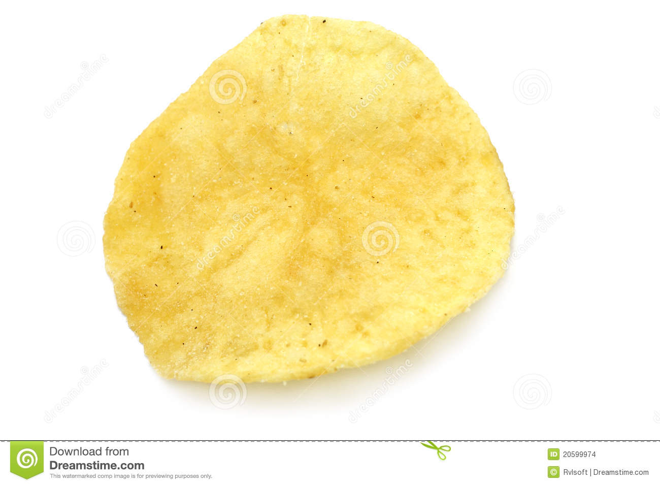 Potato Chips Clip Art Single Potato Chip Close Up On
