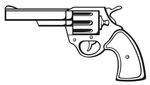 Revolver Pistol Drawing Vector Illustration Stock Vector   Clipart Me