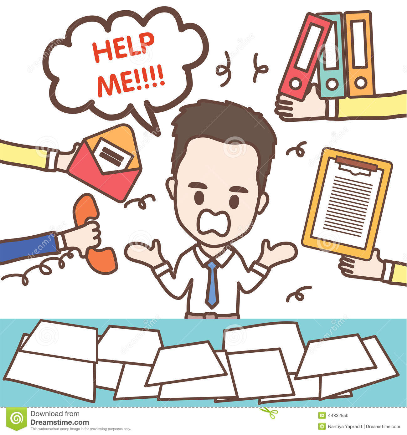 Set Of Cute Characters Businessman And Office Worker  Illustration