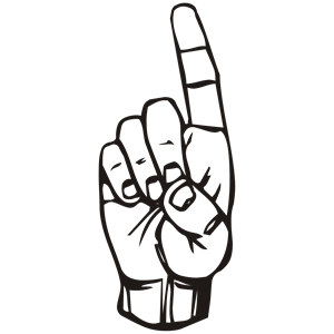 Sign Language D Finger Pointing Clipart Cliparts Of Sign Language D