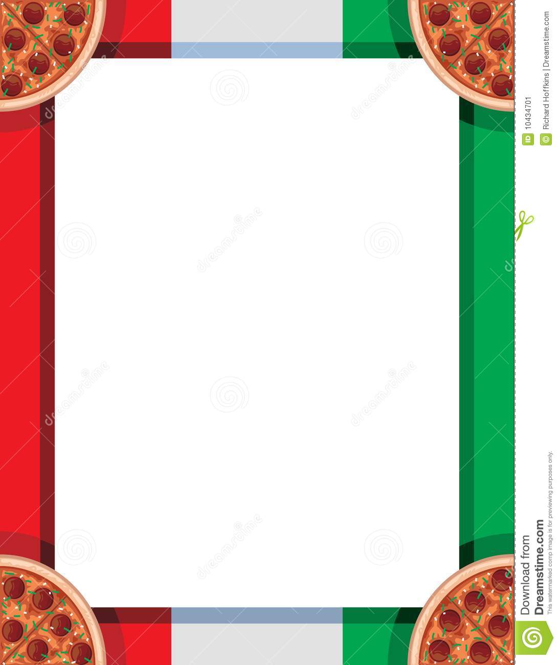 Stock Image  Italian Pizza Border  Image  10434701