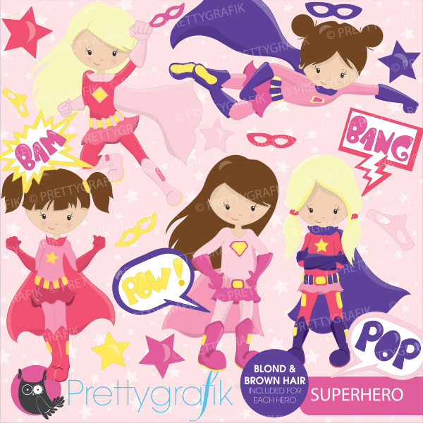 Superhero Girls Clipart