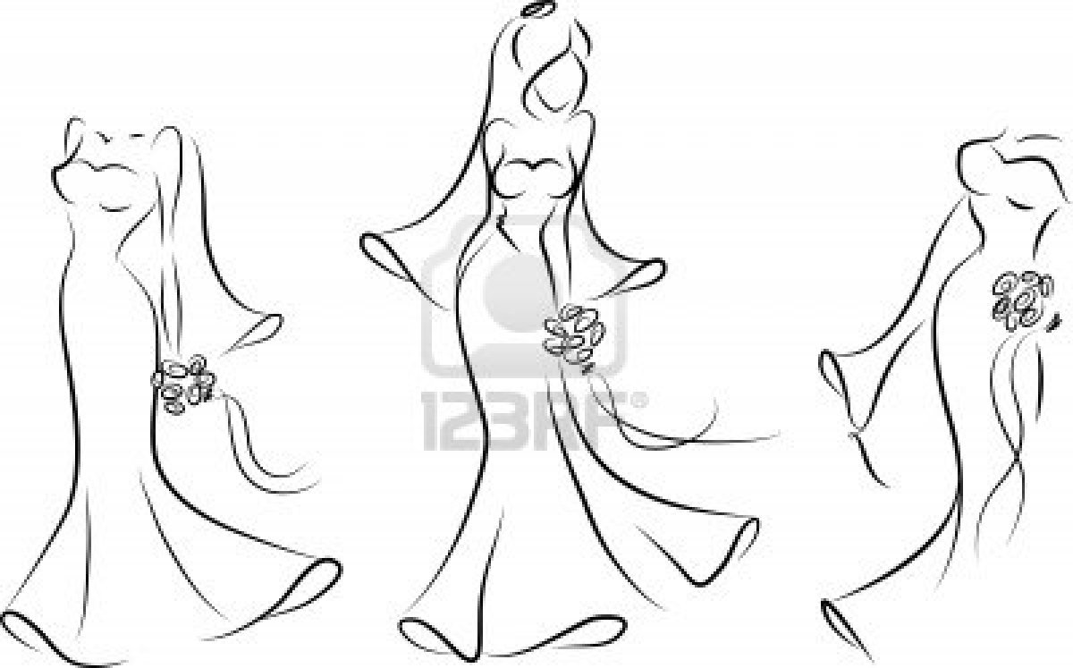 Wedding Dress Silhouette Clip Art Wallpaper Title  Showing Pic Gallery