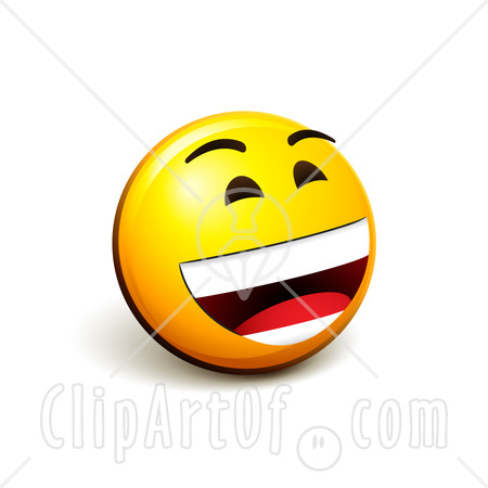32130 Clipart Illustration Of An Expressive Yellow Smiley Face