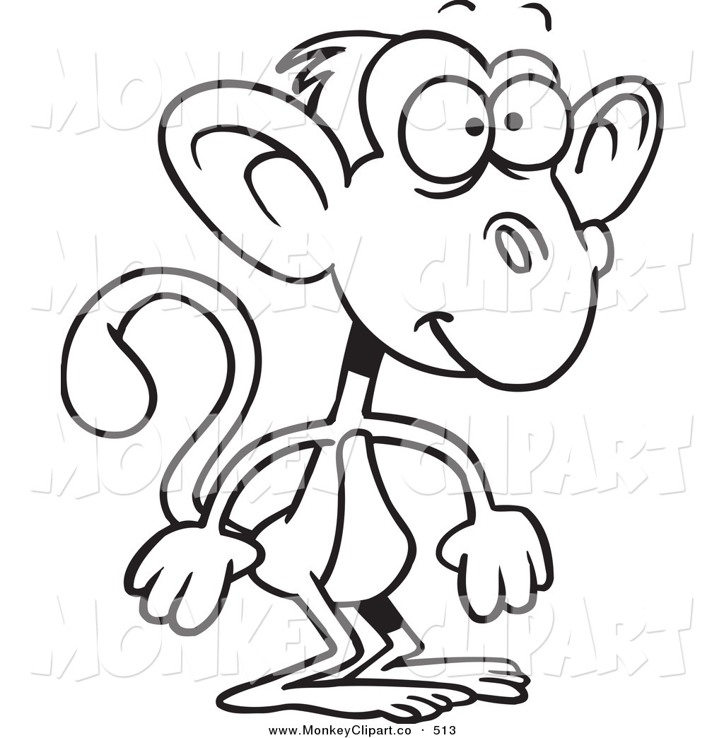 Design Of A Standing Monkey Monkey Clip Art Ron Leishman