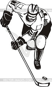Ice Hockey Player   Vector Clipart