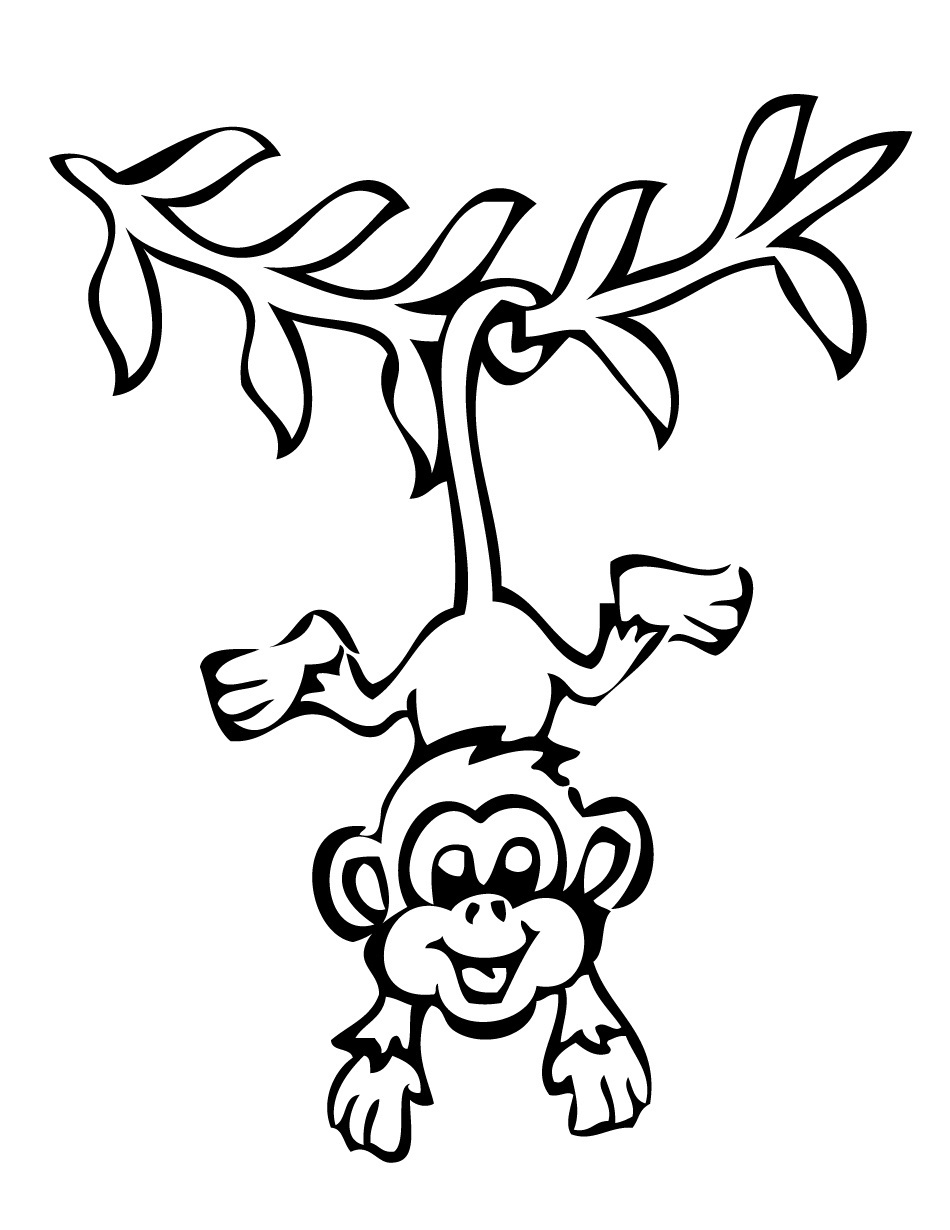 Monkeys Free Monkey Coloring Pages Free Printable Monkey Coloring