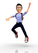 Of 3d Happy Group Of Students K11333967   Search Eps Clipart    
