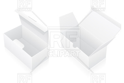 Open Packing Boxes On White Background Objects Download Royalty Free    