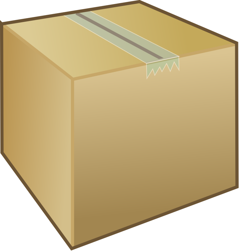 Packing Box With Tape Holding It Shut  Classic Packing Box   Software