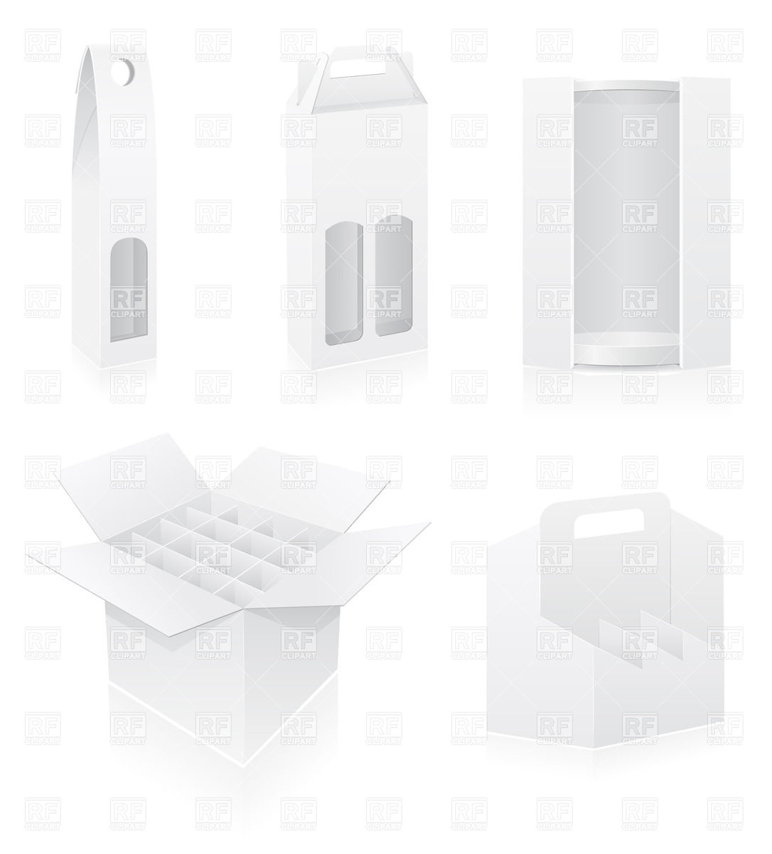 Packing Boxes For Bottle Set Download Royalty Free Vector Clipart    