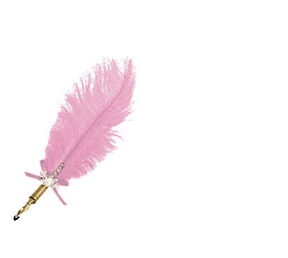 Pink Feather Pen Clip Art