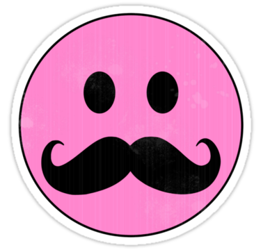 Pink Smiley Face With Mustache   Clipart Panda   Free Clipart Images
