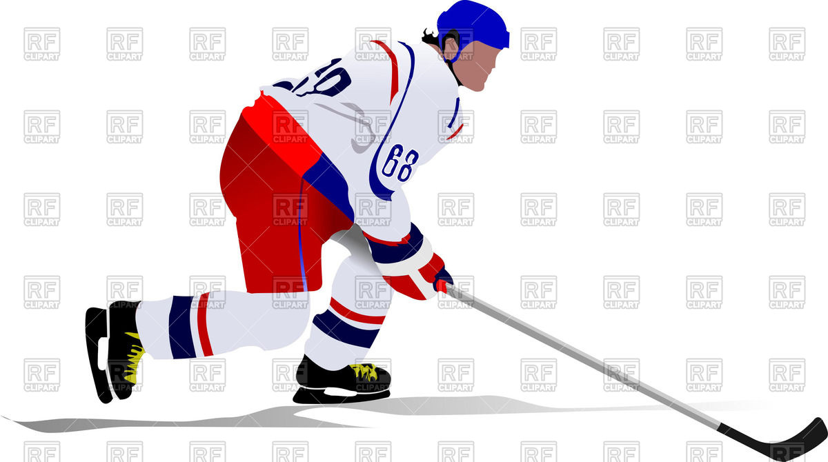 Running Ice Hockey Player With Hockey Stick 51240 Download Royalty    
