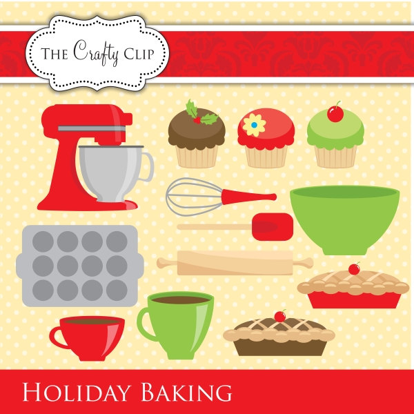 Sale Holiday Baking Clipart Set By Thecraftyclip On Etsy
