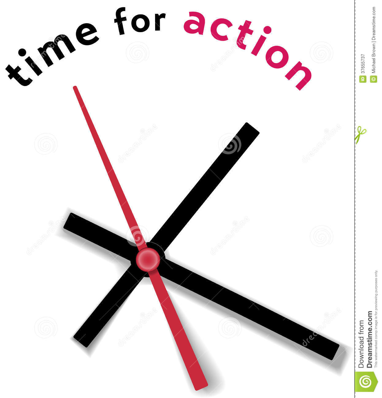 Time Clock Movement Call For Action Royalty Free Stock Photography