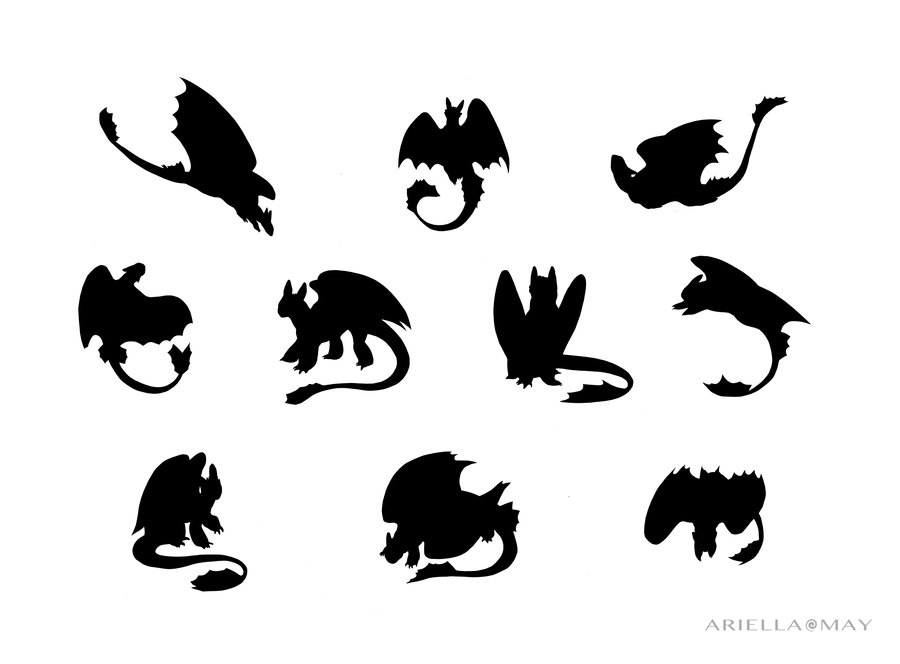 Toothless Silhouettes By Ariellamay On Deviantart