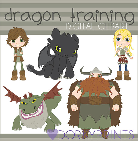 Train Your Dragon Clip Art Set  Personal And Commercial  Toothless