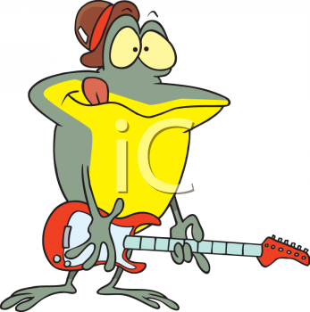 Animal Clipart Net Cartoon Clipart Picture Of A Frog Playing An