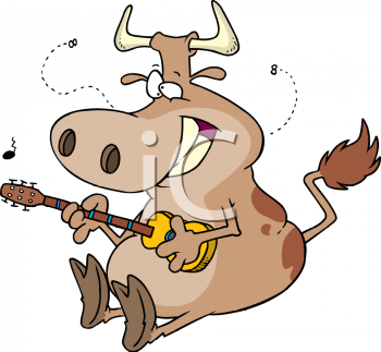 Animal Clipart Net Cartoon Clipart Picture Of A Goofy Bull Playing A