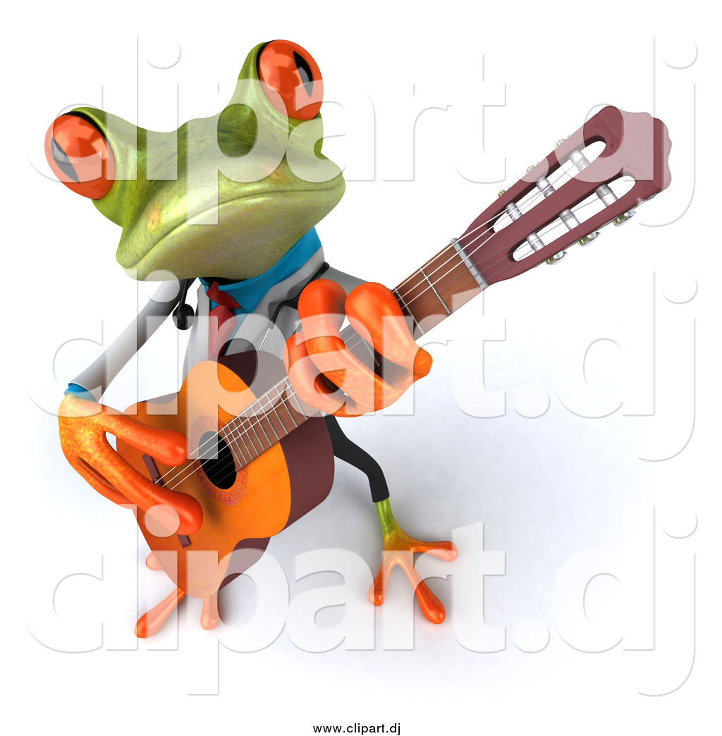 Animal Playing Guitar Frog Playing A Guitar